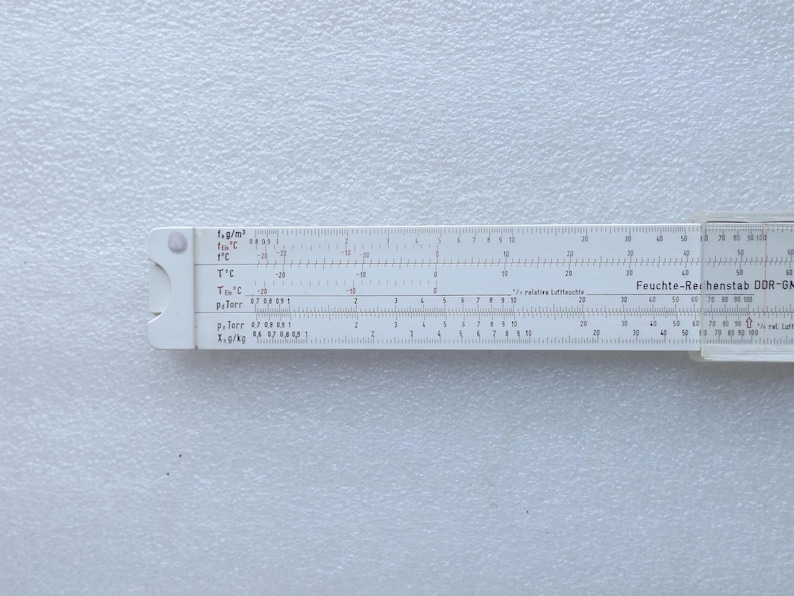 Super RARE Vintage Slide Rule Logarithmic Ruler Germany FEUTRON K.G ...