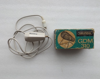 Vintage Microphone Grundig GDM 310 , In Original Box , Made in Germany , Free Worldwide Shipping