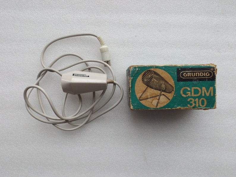 Vintage Microphone Grundig GDM 310 , In Original Box , Made in Germany , Free Worldwide Shipping image 1