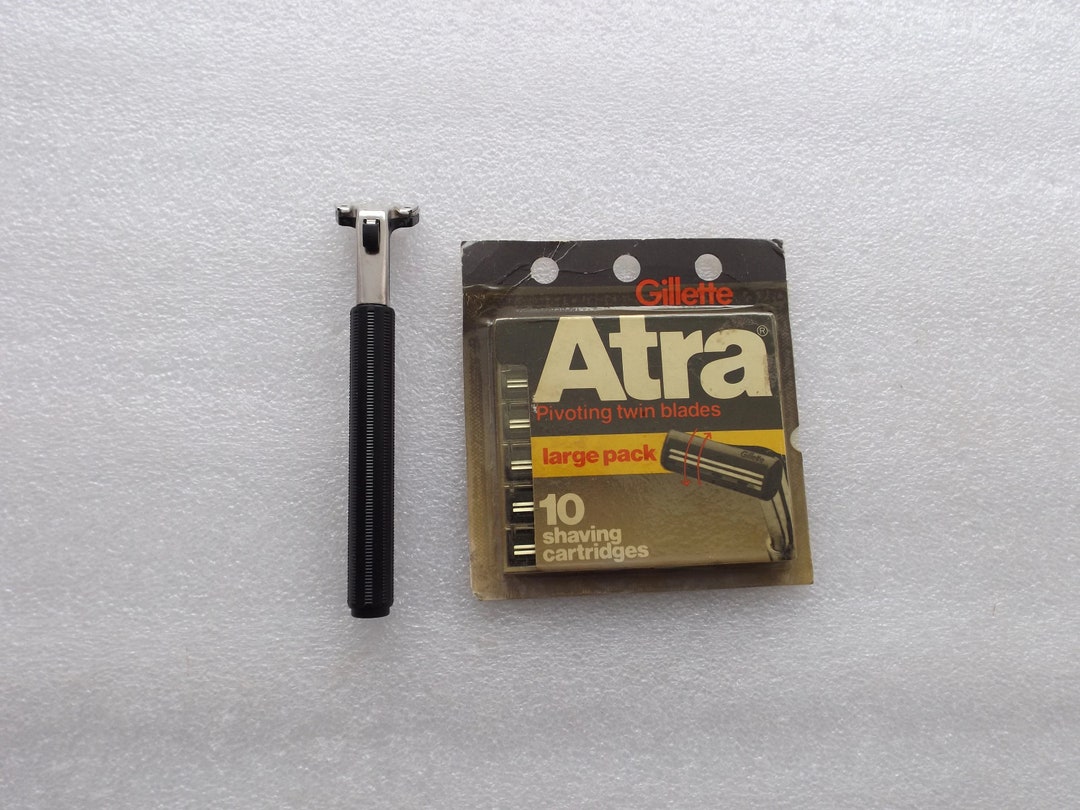 Vintage Safety Razor Gillette ATRA + 10 Blades Gillette Atra , FREE ...
