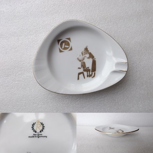 Vintage Retro Art Ashtray German Made - &#39;&#39;Fine China&#39;&#39; , Porcelain Ashtray , Bar Decor, Home Decor, Gift for Smoker, Free Shipping