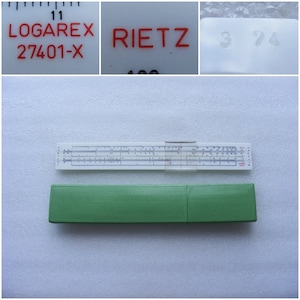 Slide Rule Logarex , Vintage Slide Rule LOGAREX 27401-X  RIETZ w/ Box ,  Excellent , Free Worldwide Shipping
