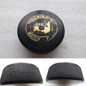 Vintage Jofa Match-puck Hockey Puck , Made in Czechoslovakia 1970s, Free Worldwide Shipping