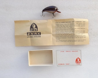 Vintage Fishing Lure Czechoslovakia 1974s., Fishing Hook, Bait Fishing, Fishing Accessories, Spinner Bait, Original Box, New, FREE SHIPPING