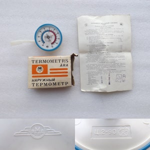 Vintage USSR 1990s. Thermometer  Wall , NEW , Free Worldwide Shipping