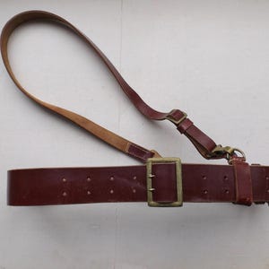 Genuine Vintage Belt Army Military  Leather Belt and Strap , FREE SHIPPING