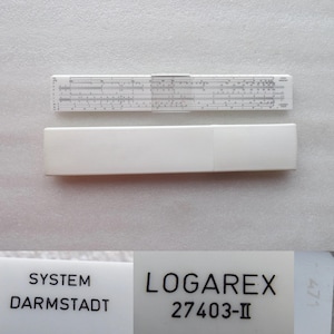 Regla de cálculo vintage de Checoslovaquia Logarex 27403-II SYSTEM DARMSTADT, década de 1972. Excelente, como nueva, envío gratis