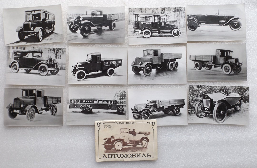 Vintage USSR Soviet Postcards 1983s. With Cover , Vintage Car Photos ...