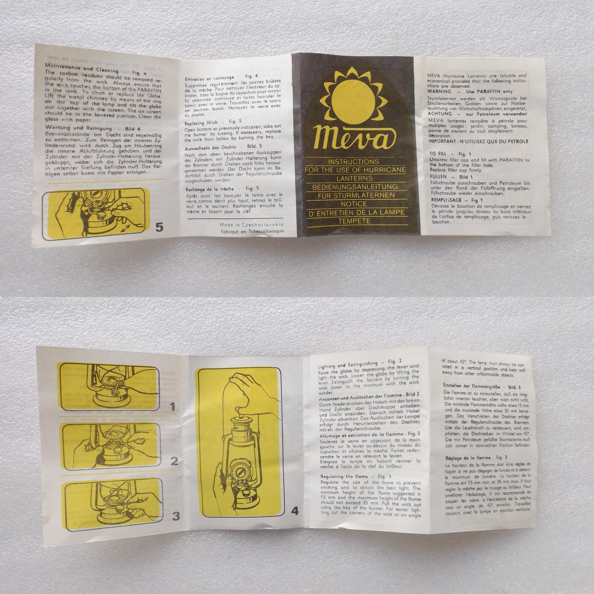 ヴィンテージランプ Meva 864 、鉄道灯油パラフィンランタンハリケーン