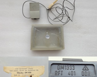 Super RARE Vintage Microphone DM1333 - VEB Gerätewerk Leipzig with Original Box , Made in Germany DDR 1968s, Free Worldwide Shipping