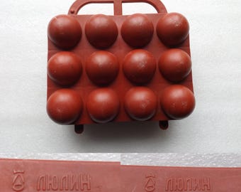 Vintage USSR Plastic Box for 12 Eggs, Bag for Eggs, Container for Eggs, Case for Eggs, Eggs Holder, Egg Basket, Eggs Tray, Free Shipping