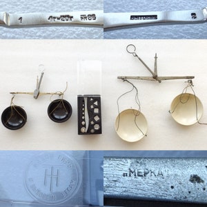 2 x Vintage USSR Russian Bakelite Weight Balance Scale, Small Balance Scale Hanging Kitchen Pharmacy Weighting FREE SHIPPING