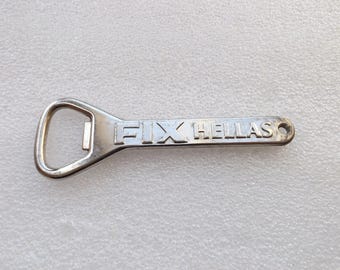 Vintage Greece FIX HELLAS Old Advertisement Original Beer Bottle Opener , Beer Opener , Bar Accessories , Free Worldwide Shipping