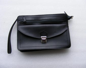 Vintage Bulgaria 1980s  leather Bag Purse , Leather Clutch for Men , Mens Organizer , Personalized Purse , Еxcellent , FREE SHIPPING
