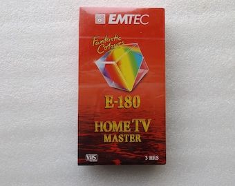 Germany Emtec VHS E-180 Home TV Master Blank Video Cassette Tape , New , Sealed , Free Worldwide Shipping