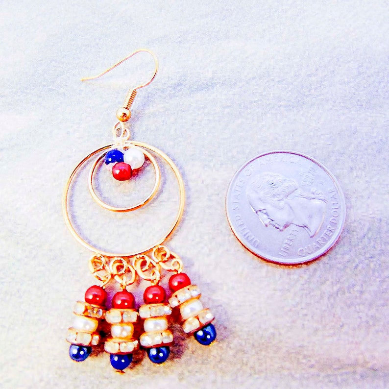 PATRIOTIC EARRINGS Patriotic Jewelry Memorial Day Flag Day Etsy