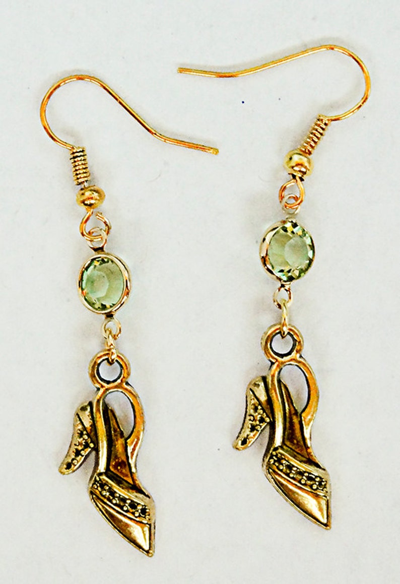 SHOE EARRINGS Shoe Jewelry High Heels Charm Pale Green Etsy