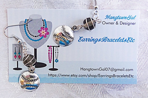 Boucles D'oreilles Pendantes En Forme De Baseball 3D Pour Femme, Bijoux De Baseball Pour Mamans, Boucles D'oreilles De Baseball, Cadeaux Pour Mamans, AUTRES, Autres