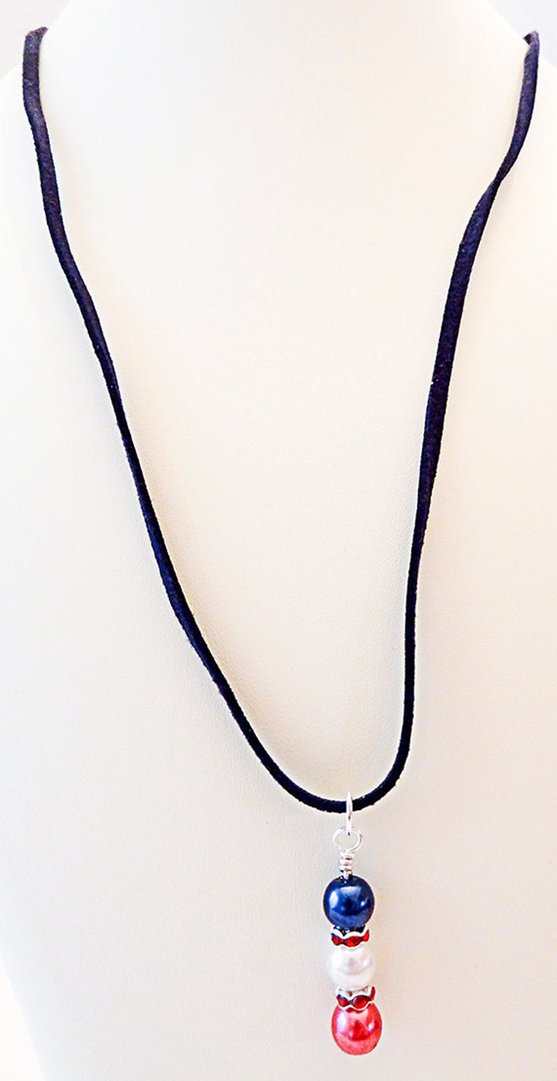 PATRIOTIC NECKLACE Patriotic Jewelry Memorial Day Flag Day Etsy