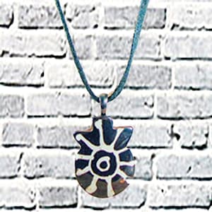 BONE NECKLACE, bone jewelry, suede cord, black suede, painted necklace, painted jewelry, primitive design, black and white - 1768N