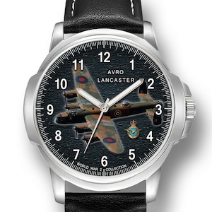 Relógio de pulso Avro Lancaster Bomber Raf Ww2 masculino e masculino, melhor presente de aniversário, gravado e personalizado