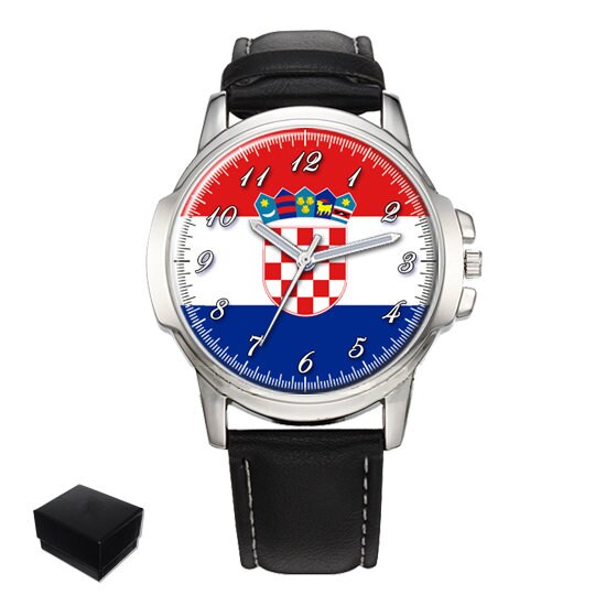 La Croatie drapeau croate Gents grand poignet Mens montre ...