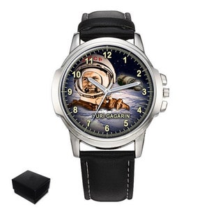 Yuri Gagarin 1st Man In Space Gents Mens Wrist Watch Birthday, Anniversary, Gift, Box, Engraving