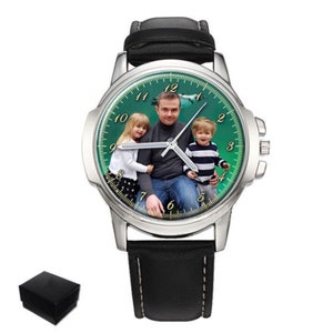 Personalized Custom Gents Men&#39;s Wrist Watch Anniversary, Birthday, Christmas Best Gift, Engraving