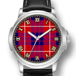 Reloj de pulsera Hamilton Scottish Clan Tartan para caballero, regalo de cumpleaños y aniversario, grabado.