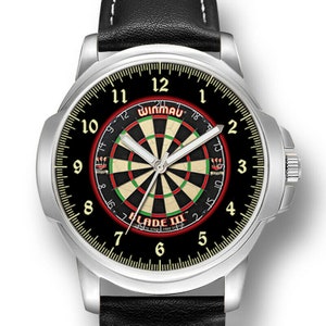 Darts Dartboard Gents Mens Wrist Watch  Anniversary Birthday Christmas Best Gift Engraving