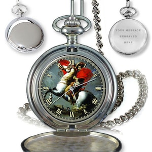 Napoleon Bonaparte France Quartz Pocket Watch Birthday Anniversary Best Gift Engraving