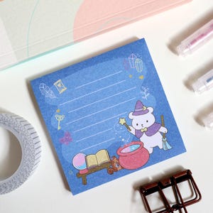 Bear Memo Pad | mini notepad, 50 tear-off sheets, to do list notepad, cute memo