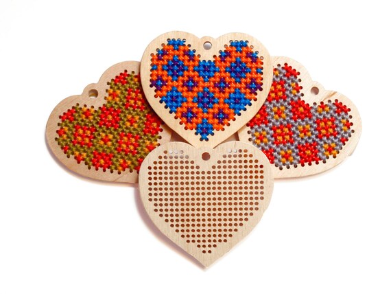 Diy cross stitch christmas ornaments