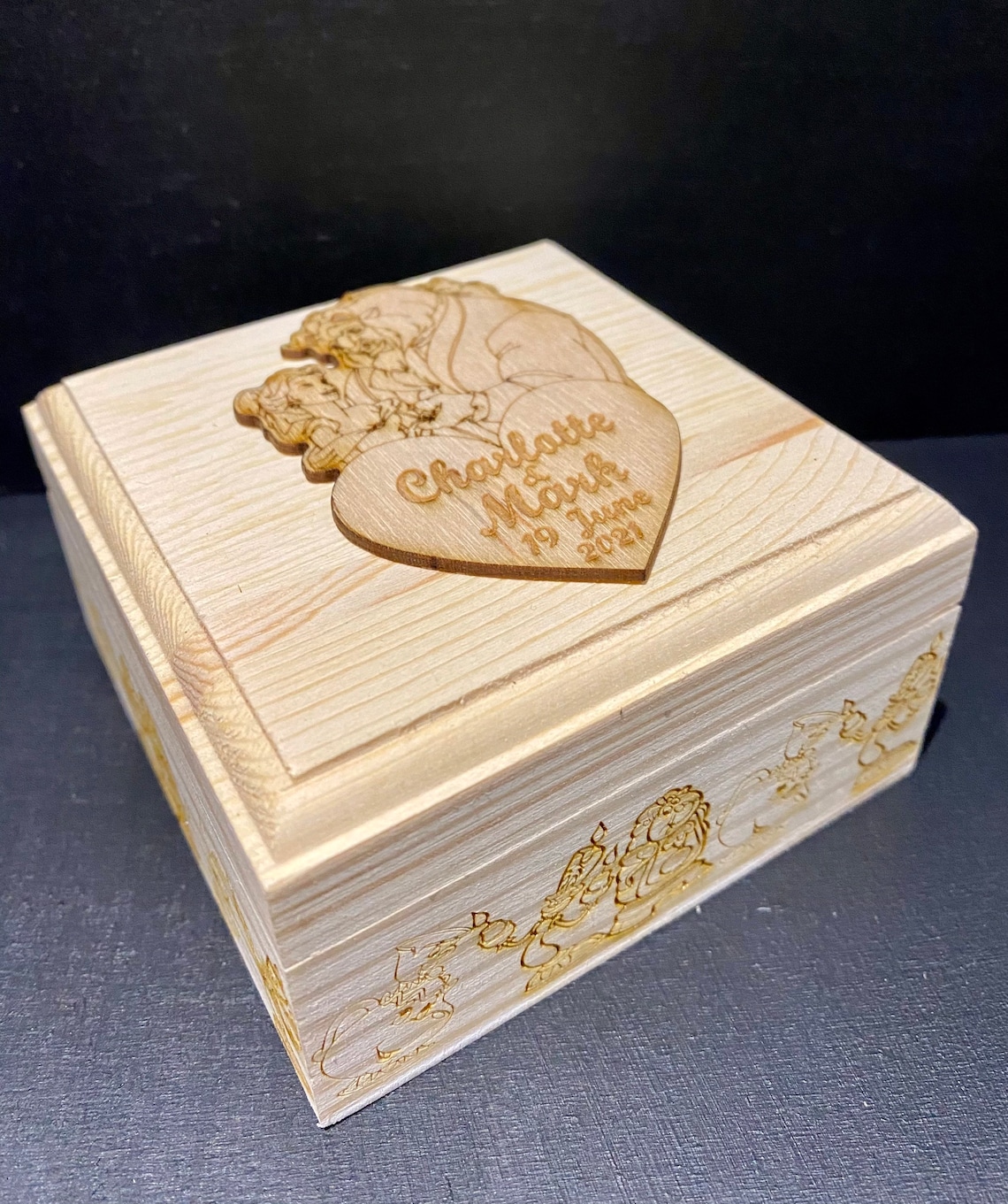 Disney inspired wedding ring/keepsake box Etsy