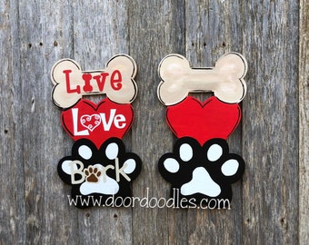 Live Love Bark wreath attachment or garland accent front door wood wooden