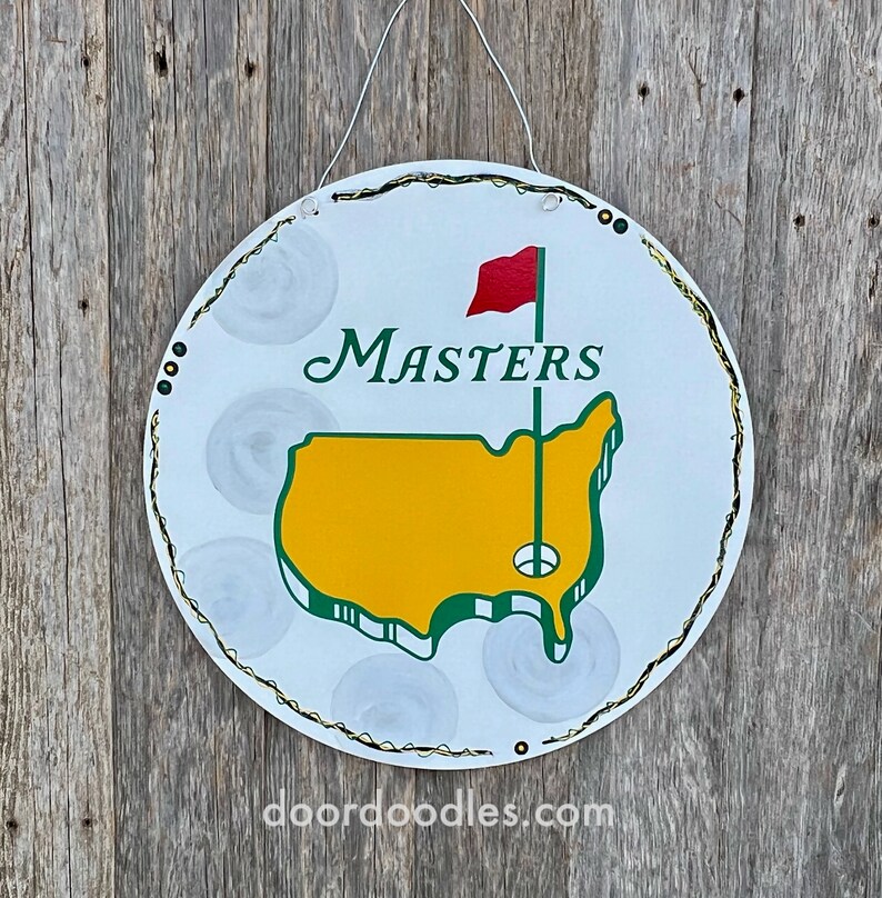 Masters Golf Ball Door Hanger Etsy