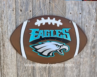 Ships Now! Philadelphia Eagles football door hanger hang decoration ornament wreath NFL