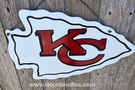 Kansas City Chiefs KC Arrowhead Door Hanger Hang Decoration