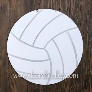 Volleyball door hanger front door decoration hanger hanging wreath sport door hanger personalized custom team name school wood wooden