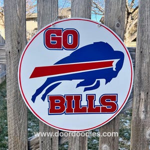 Buffalo Bills front door decoration door hanger hanging ornament sign