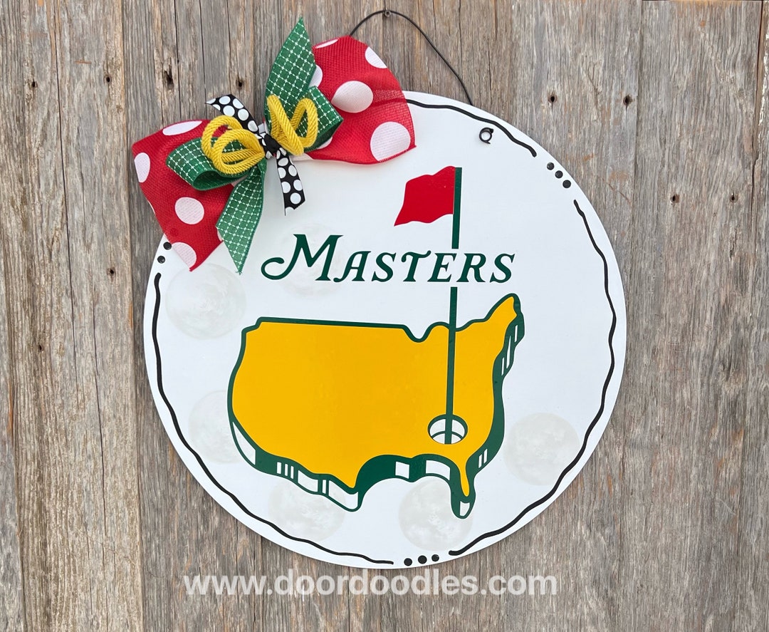 Masters Golf Ball Door Hanger Etsy