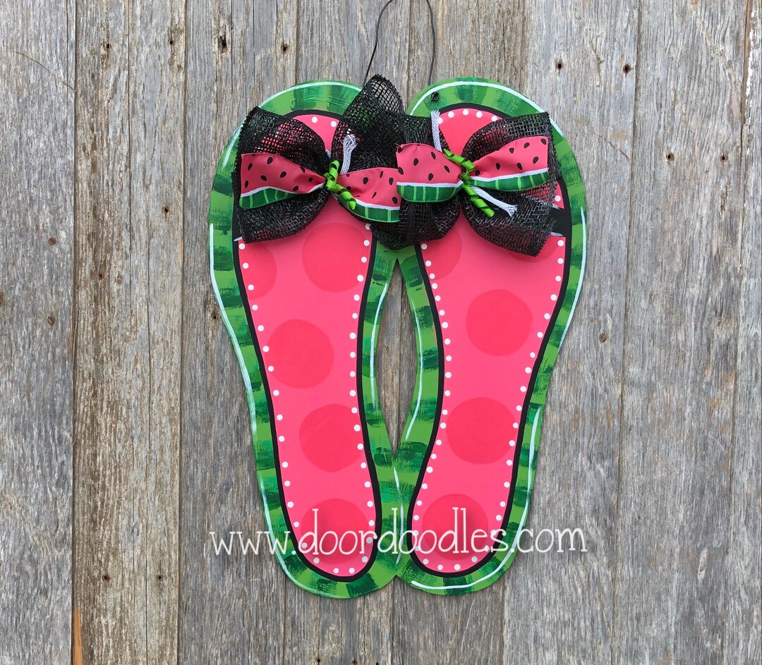 Ships Now! Flip Flops Door Decoration Hanger Decor SUMMER Front Door ...