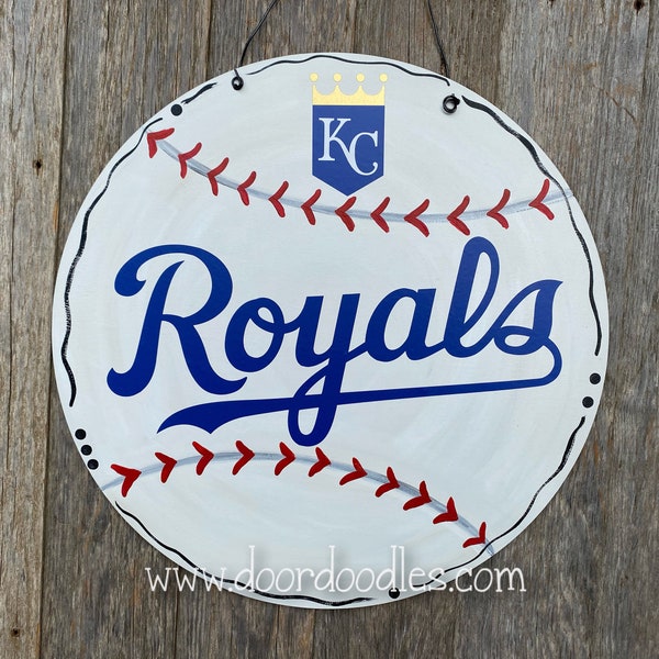 KC Royals Baseball front door decoration hanging