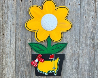 Masters golf themed flower pot door hanger