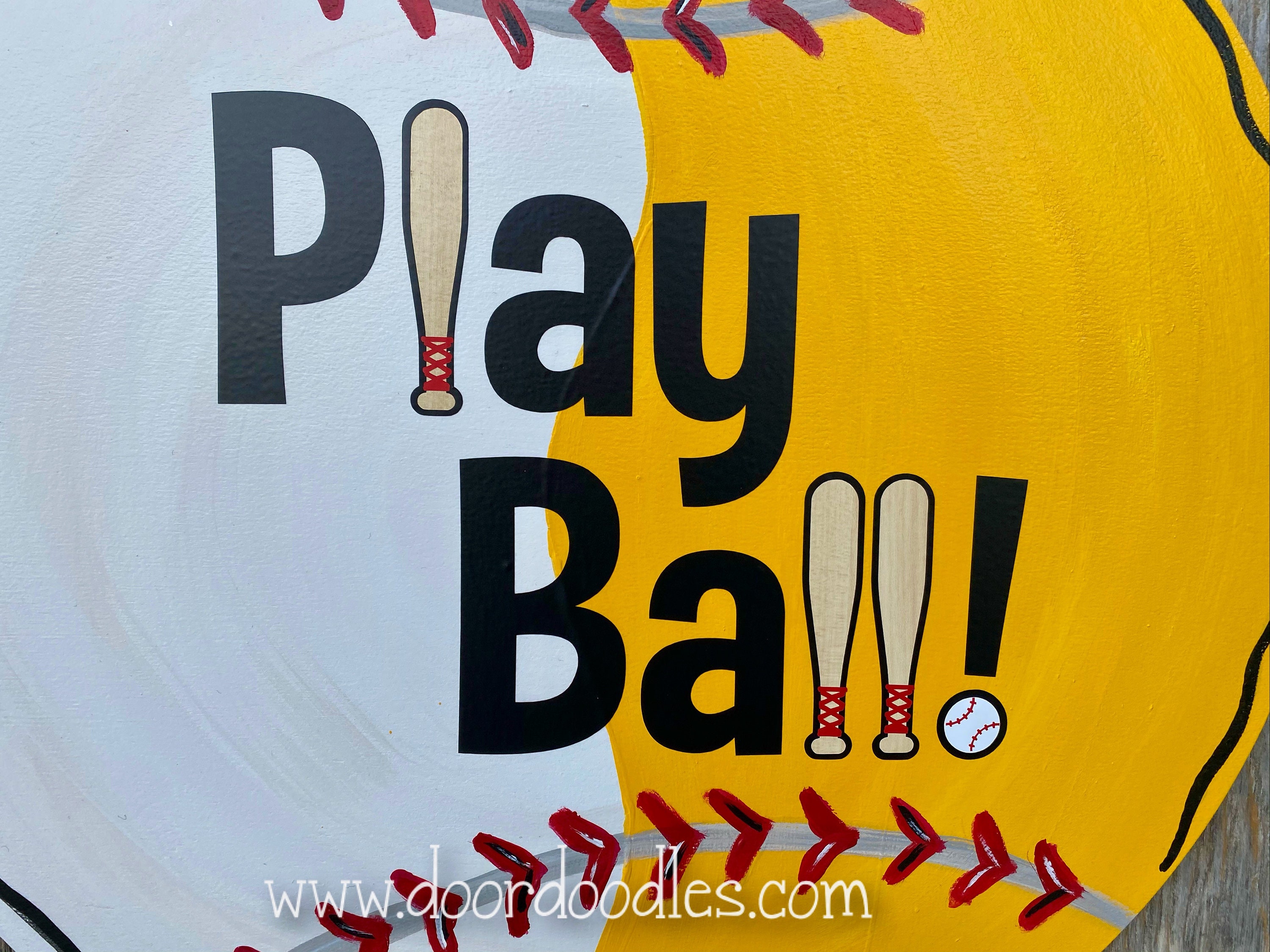 Baseball und Softball Haustür Aufhänger Zeichen PLAY BALL | Etsy