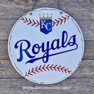 KC Royals Baseball front door decoration hanging