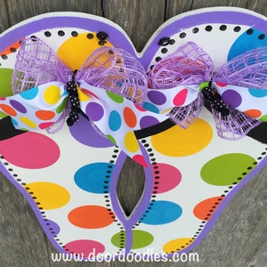 Polka Dot Pair of Flip Flops Door Decoration Hanger Decor SUMMER Front ...