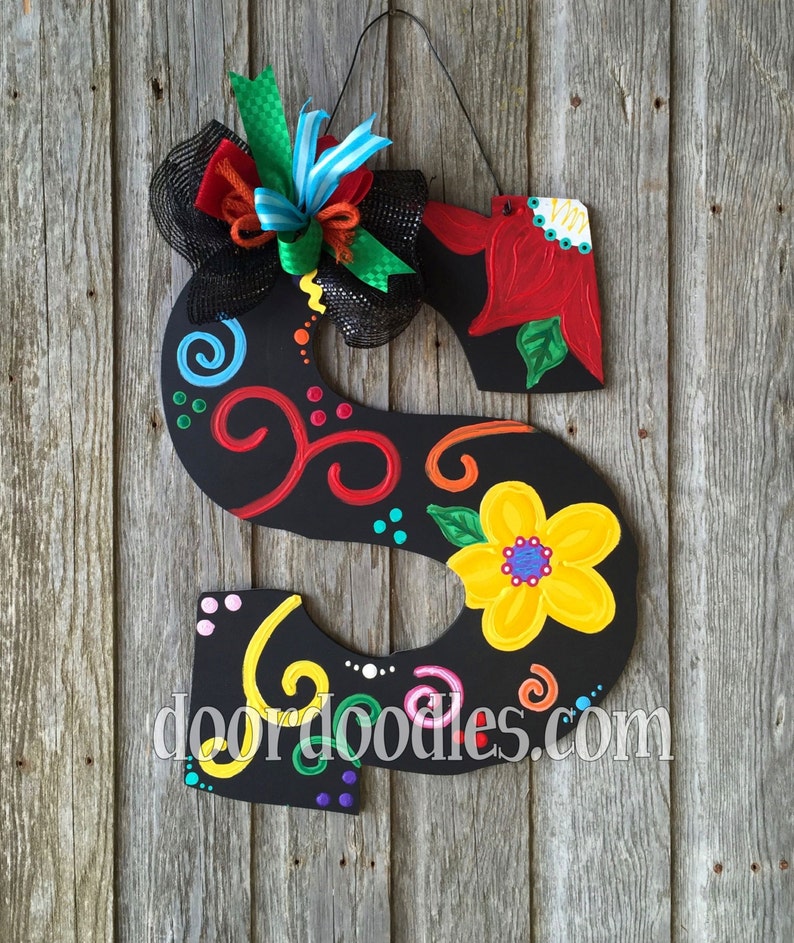 Letter Initial Last Name Surname Front Door Decoration Hanging Etsy