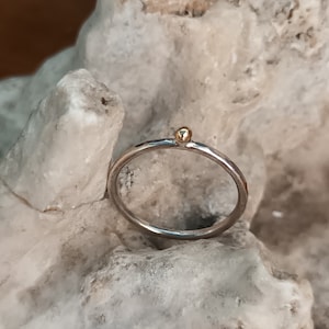Mixed silver and gold band