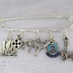 Outlander Young Ian Themed Charm Kilt Pin Brooch